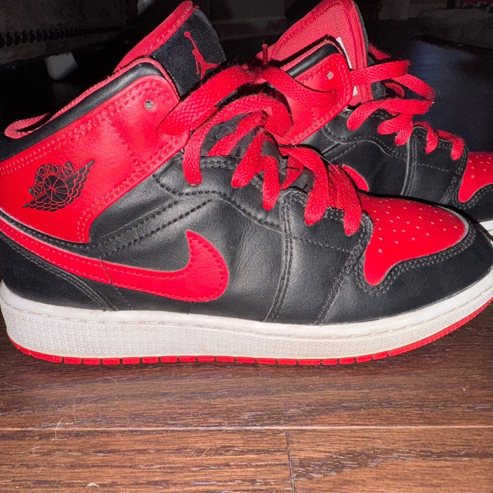 Jordan Red and Black Sneakers